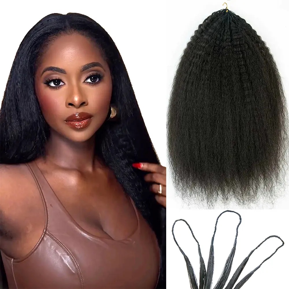 Human Hair Wigs - Cabello Humano Liso Kinky Sin Nudos