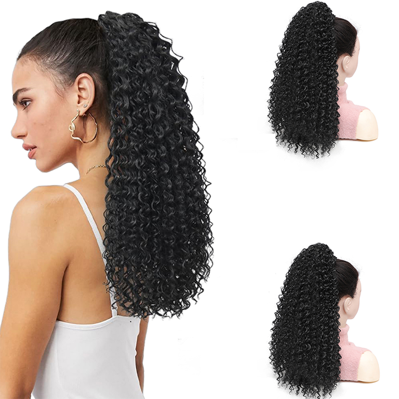 Drawstring Afro Curly Puff Ponytail - Extensiones de cola de caballo rizada