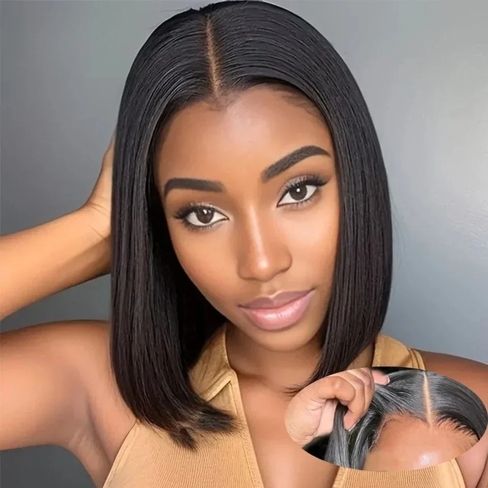 Pelucas Bob con encaje frontal - Glueless Wear And Go Human Hair Wig reseña y precio