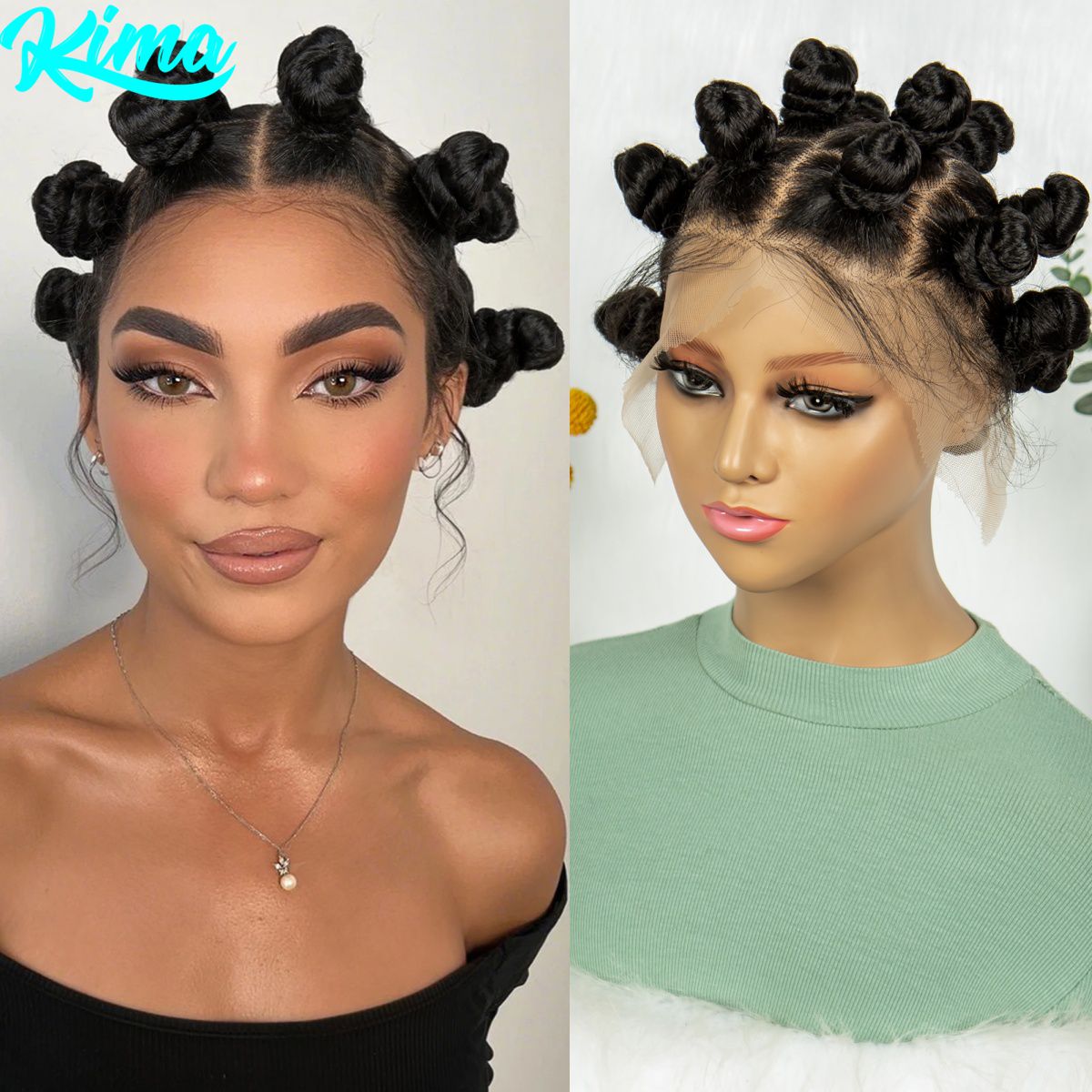 Pelucas trenzadas Bantu hechas - Synthetic Braided Wigs For Black Women reseña y precio