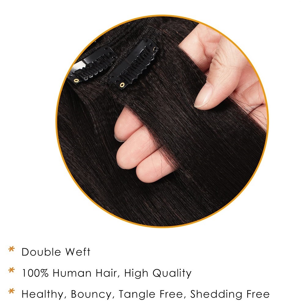 Extensiones de cabello con cli - Seamless Clip In Hair Extensions Human Hair reseña y precio