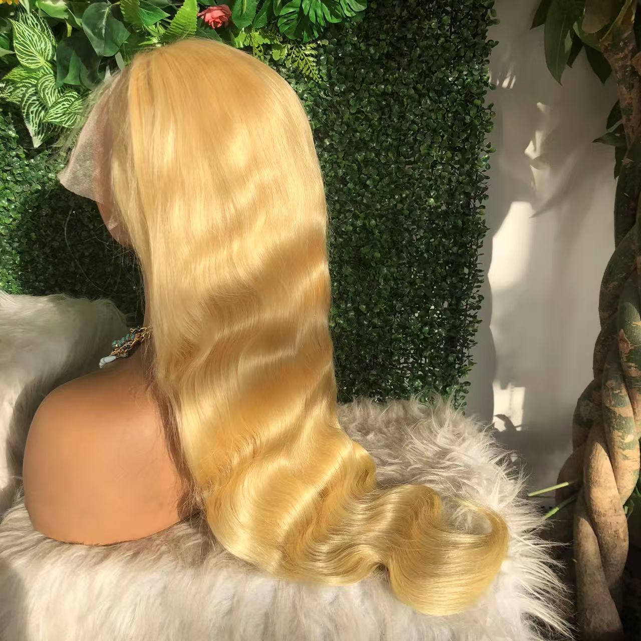 Peluca de Cabello Humano Rubio - 613 Blonde Body Wave Lace Front Wig reseña y precio